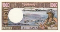New Hebrides 100 Francs, (1972)